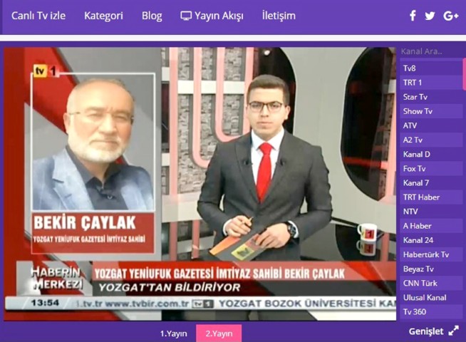 Bekir Çaylak, Yozgat Gündemini  Kayseri TV1’e değerlendirdi
