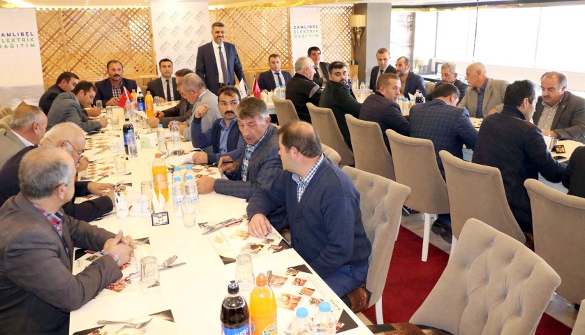 ÇEDAŞ Genel Müdürü Ahmet Sait Akboğa, Yozgat Muhtarlar Derneği üyeleri