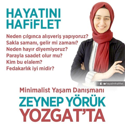Minimalist Yaşam Danışmanı Zeynep Yörük, Yozgat’ta “Hayatını hafiflet” konulu söyleşiler