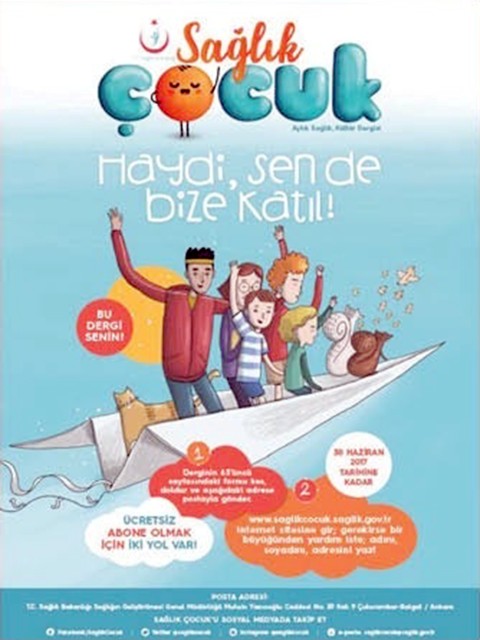 Sağlık Bakanlığı tarafından çıkarılan ‘sağlık çocuk’ dergisi okurlarını bekliyor.
