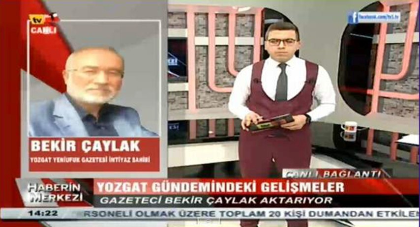 Gazetemiz Sahibi Bekir Çaylak, Kayseri TV1’in öğle kuşağı canlı haber