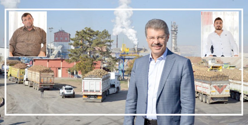 Ovakentli pancar üreticilerinden Mehmet ve Yakup Mert, Kayseri Pancar Ekicileri