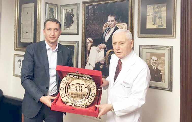 Tarihi Roma hamamını incelemek üzere Başkent Üniversitesi'nin ilgili Bölümlerinden uzmanlardan