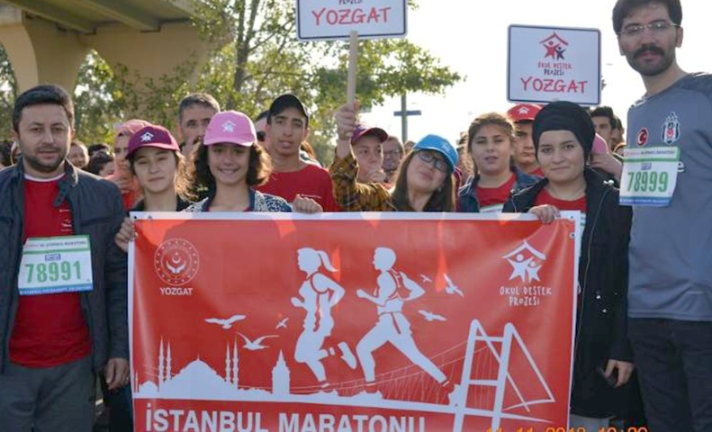 Okul Destek Projesi kapsamında  öğrenciler maratonda yarıştı