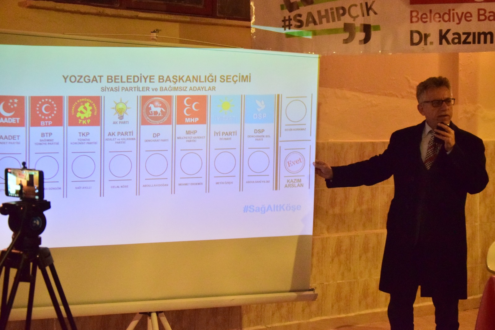 Bağımsız Belediye Başkan Adayı Dr. Kazım Arslan seçim çalışmaları kapsamında