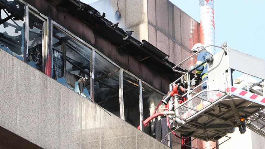 Eskişehir kent merkezinde Saffron Otel -Eski Yimpaş’da meydana gelen yangın