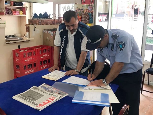 Yozgat Belediyesi Zabıta Müdürlüğü ekipleri kent genelinde iş yeri ruhsat