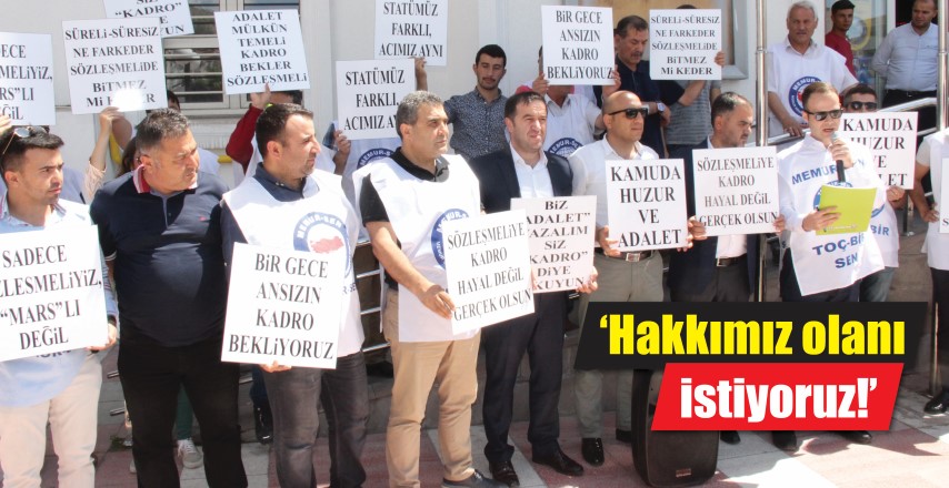 TOÇ Bir-Sen ve Bayındır Memur-Sen sendikası üyesi çalışanlar PTT Şubesi