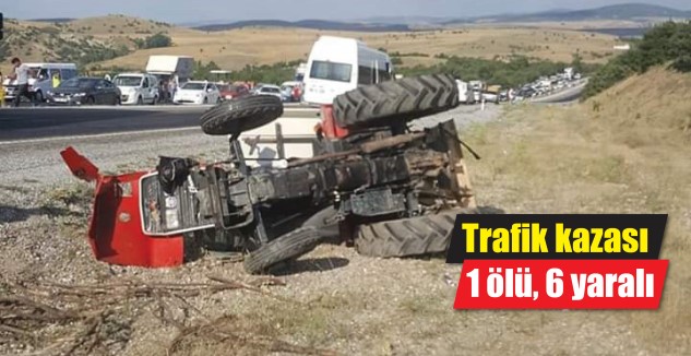Trafik kazası: 1 ölü, 6 yaralı Yozgat’ın Akdağmadeni ilçesinde meydana