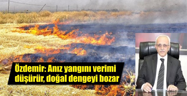 Yozgat İl Tarım ve Orman Müdürü Ziyaattin Özdemir, çiftçileri anız