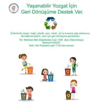 Yaşanabilir Çevre Derneği tarafından Yozgat’ta “Yaşanabilir Yozgat İçin Geri Dönüşüme