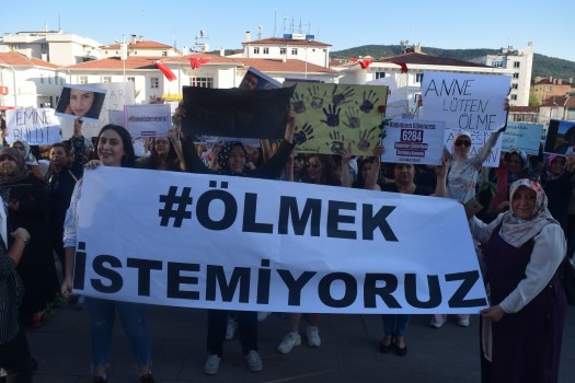 Kadın Cinayetlerine, kadına şiddete tepki göstermek için Kadın Cinayetlerini Durduracağız