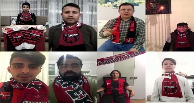 Yozgatspor 1959 FK taraftarları hazırladıkları video ile koronavirüse önlem amaçlı