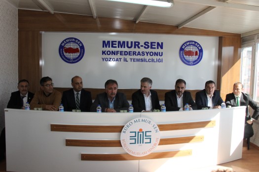 Büro Memur Sen Genel Başkanı Metin Yılancı, beraberinde yönetim kurulu