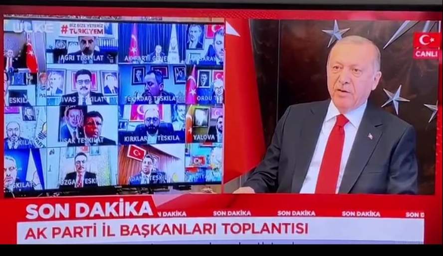 Cumhurbaşkanı ve AK Parti Genel Başkanı Recep Tayyip Erdoğan Koronavirüs