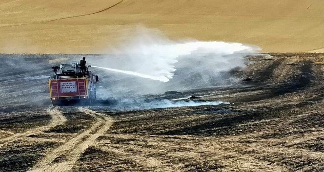 Yozgat'ın Şefaatli ilçesinde çıkan yangında 150 dönüm hububat ekili alan