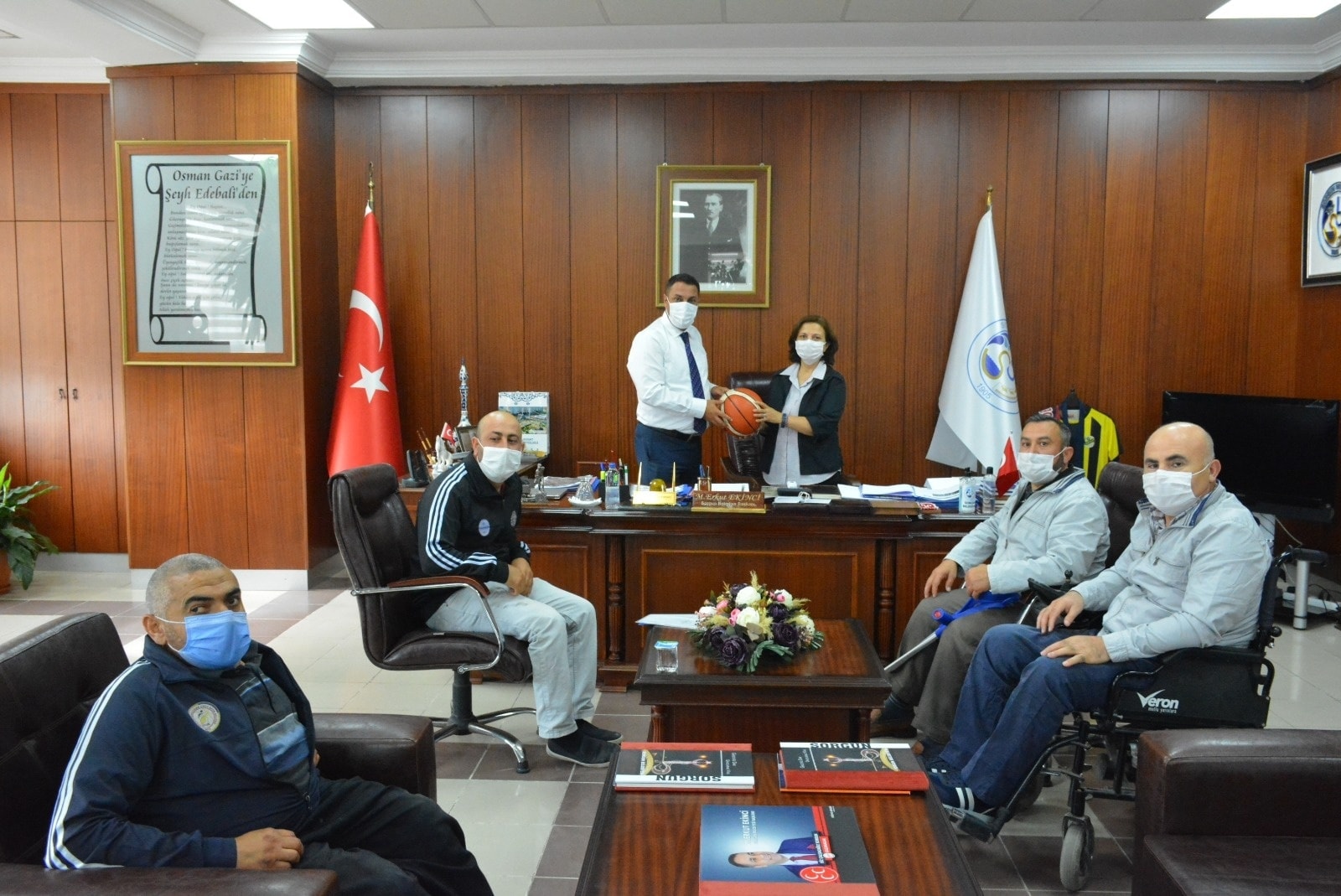 Sorgun Engelliler Umut Spor Kulübü dernek yöneticileri Belediye Başkanı M.