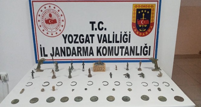 Yozgat’ta tarihi eser kaçakçılarına yönelik düzenlenen operasyonda 39 tarihi eser