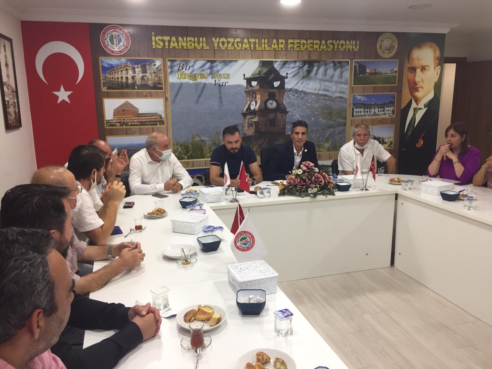 İstanbul Yozgatlılar Federasyonu aylık olağan istişare toplantısını Ahmet Yılmaz Başkanlığında