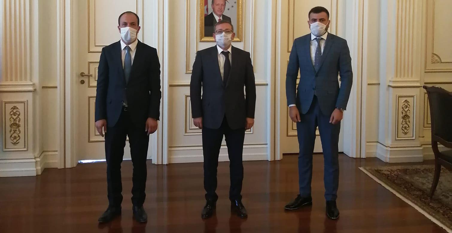 Yozgat Ülkü Ocakları Başkanı İrfan Şahbaz Vali Ziya Polat’ı makamında