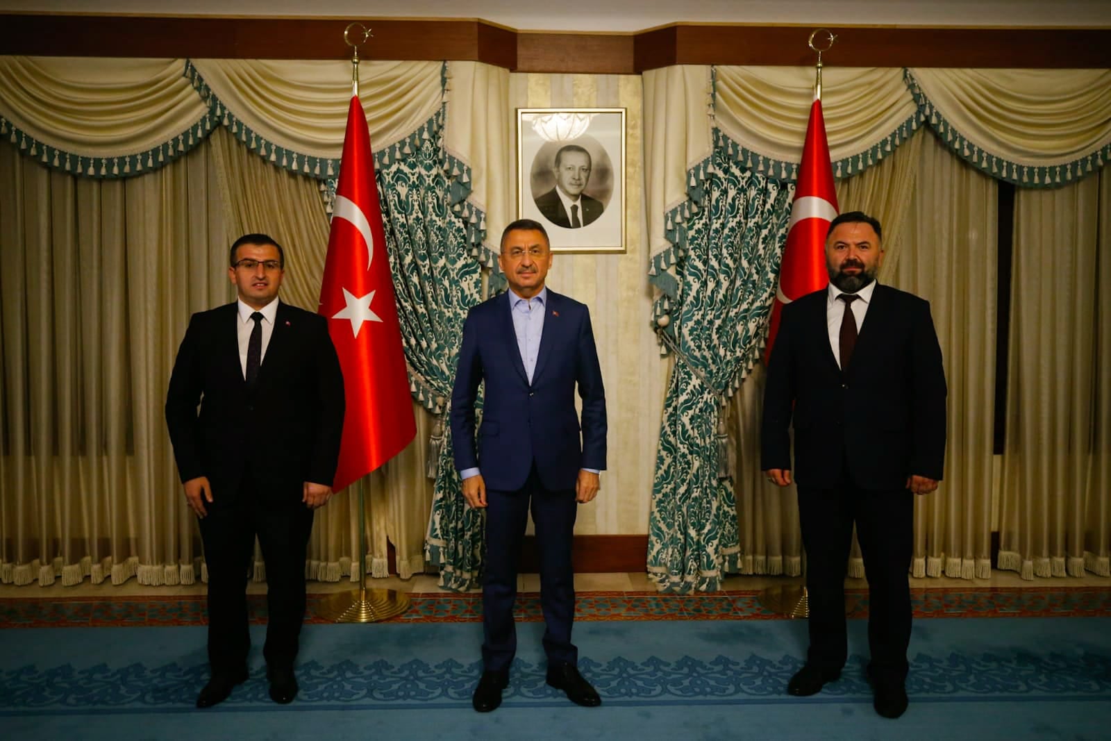 Çekerek Belediye Başkanı Eyyüp Çakır Cumhurbaşkanı Yardımcısı Fuat Oktay’ı makamında