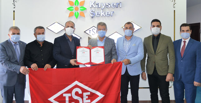Kayseri Şeker, bünyesindeki 3 fabrikasında Türk standartları Enstitüsü (TSE) tarafından