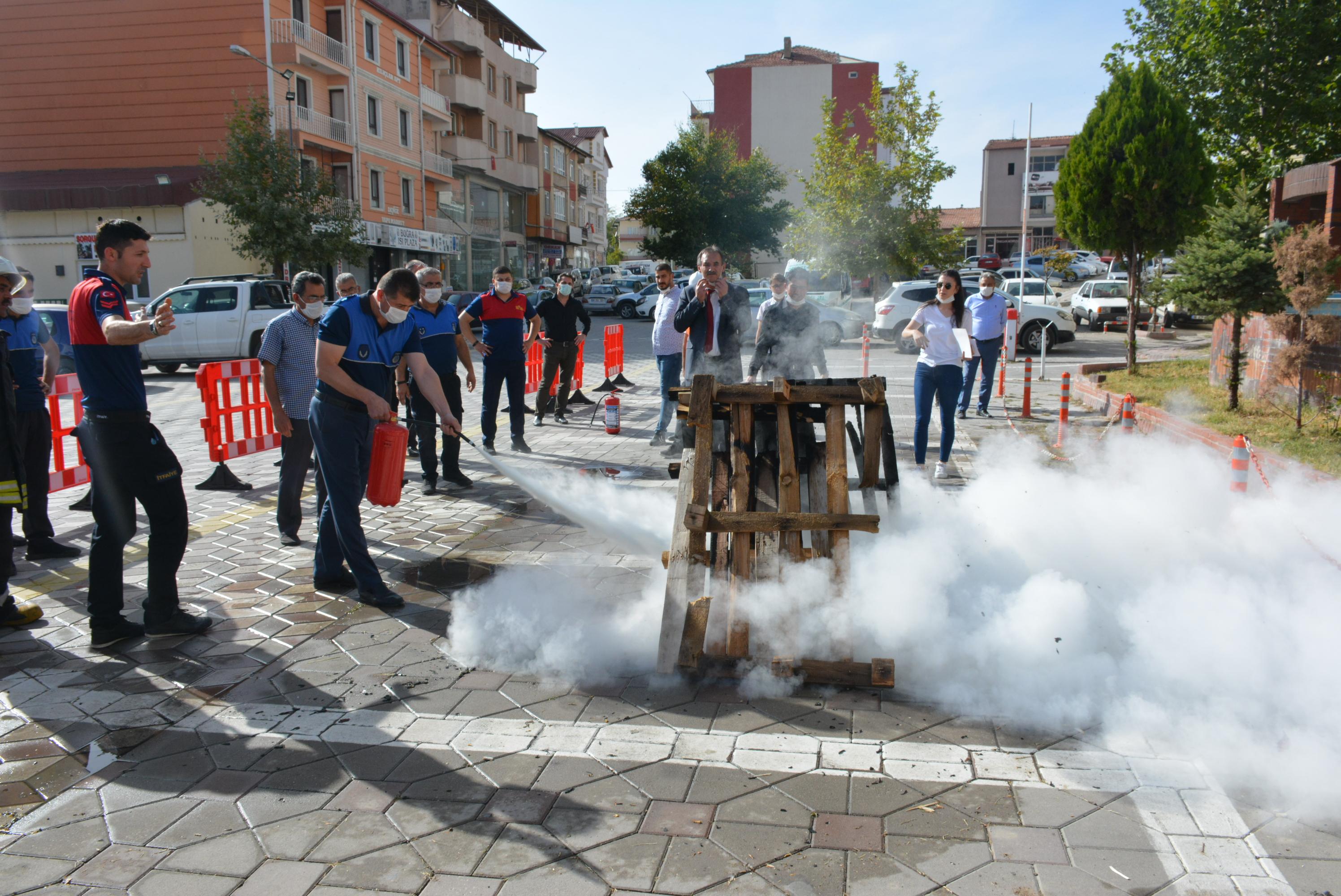 Sorgun Belediyesi personeline yönelik yangın söndürme, kurtarma, tahliye ve ilk