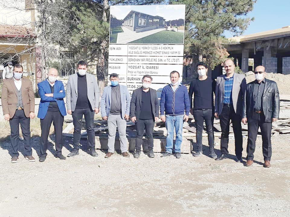 Yerköy’ün Hüyük mahallesinde yapımına başlanan 1 No’lu Sağlık Ocağı İnşaatı