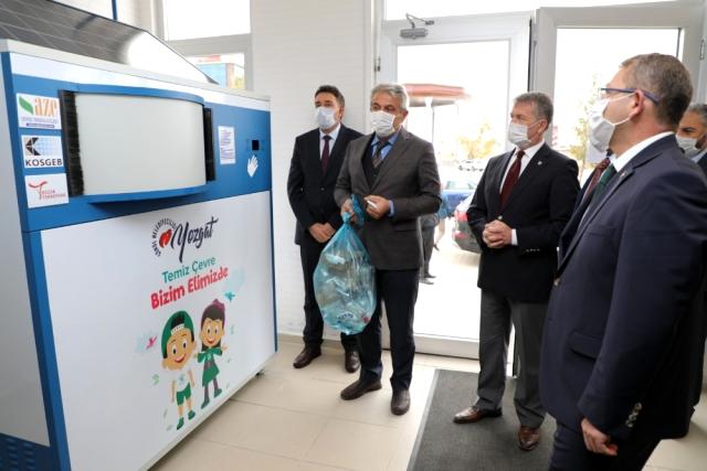 Yozgat’ta sıfır atık projesi kapsamında tasarlanan ‘akıllı ambalaj atıkları toplama