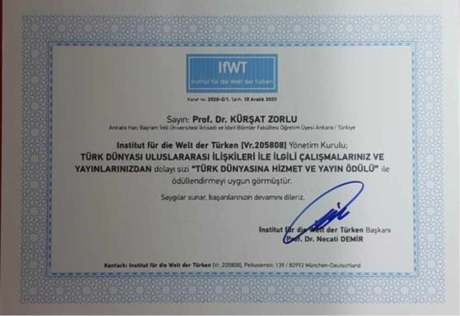 Yozgat Bozok Üniversitesi İktisadi ve İdari Bilimler Fakültesi Dekanı Prof.