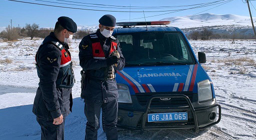 Yozgat İl Jandarma Komutanlığına bağlı Jandarma ekipleri devriye sırasında buldukları