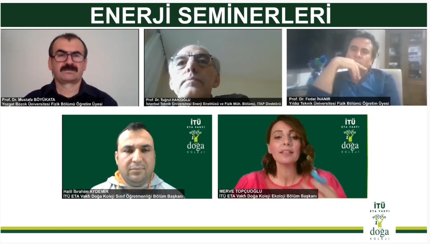 İTÜ ETA Vakfı Doğa Koleji tarafından “Enerji Seminerleri” etkinliği düzenlendi.
