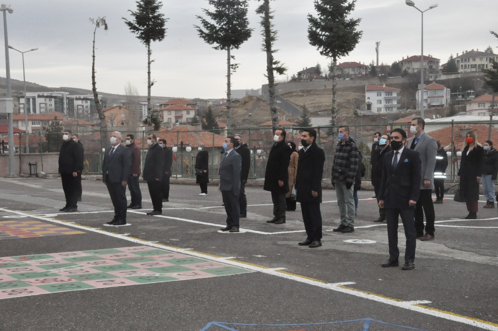 Yozgat’ta, pandemi dolayısıyla uzun zamandır okullarda okunamayan İstiklal Marşı, tüm