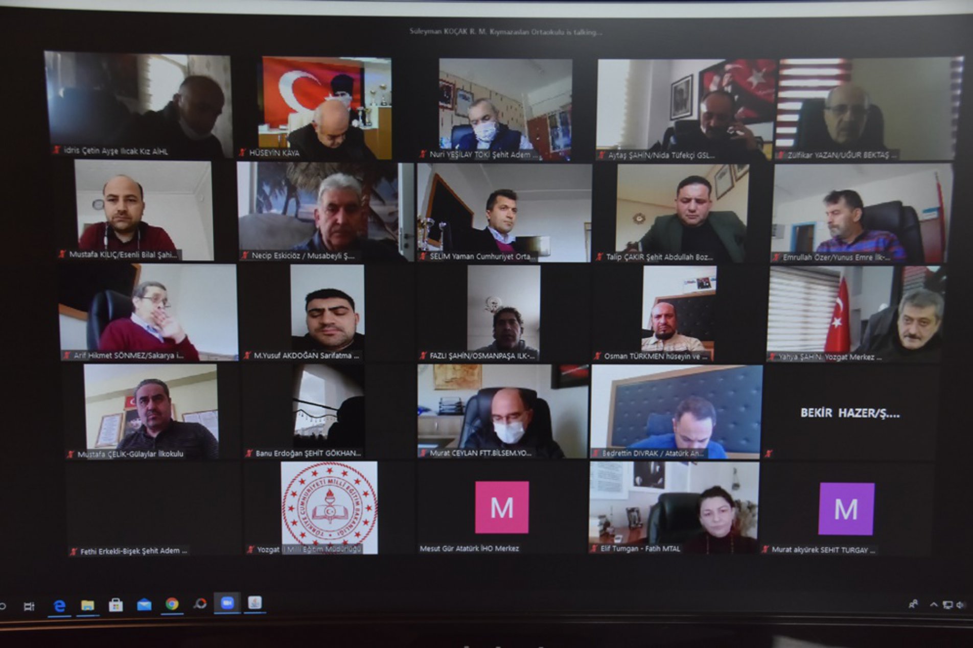 Yozgat İl Milli Eğitim Müdürü Yusuf Yazıcı başkanlığında, İlçe Milli