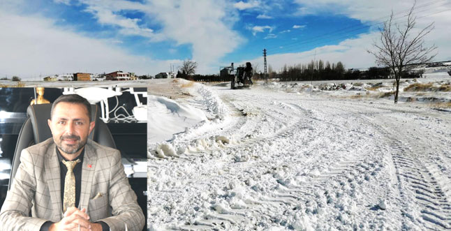 Uzunlu Belediyesi karla mücadele ekibi, yolların kapanmaması ve buzlanma olmaması