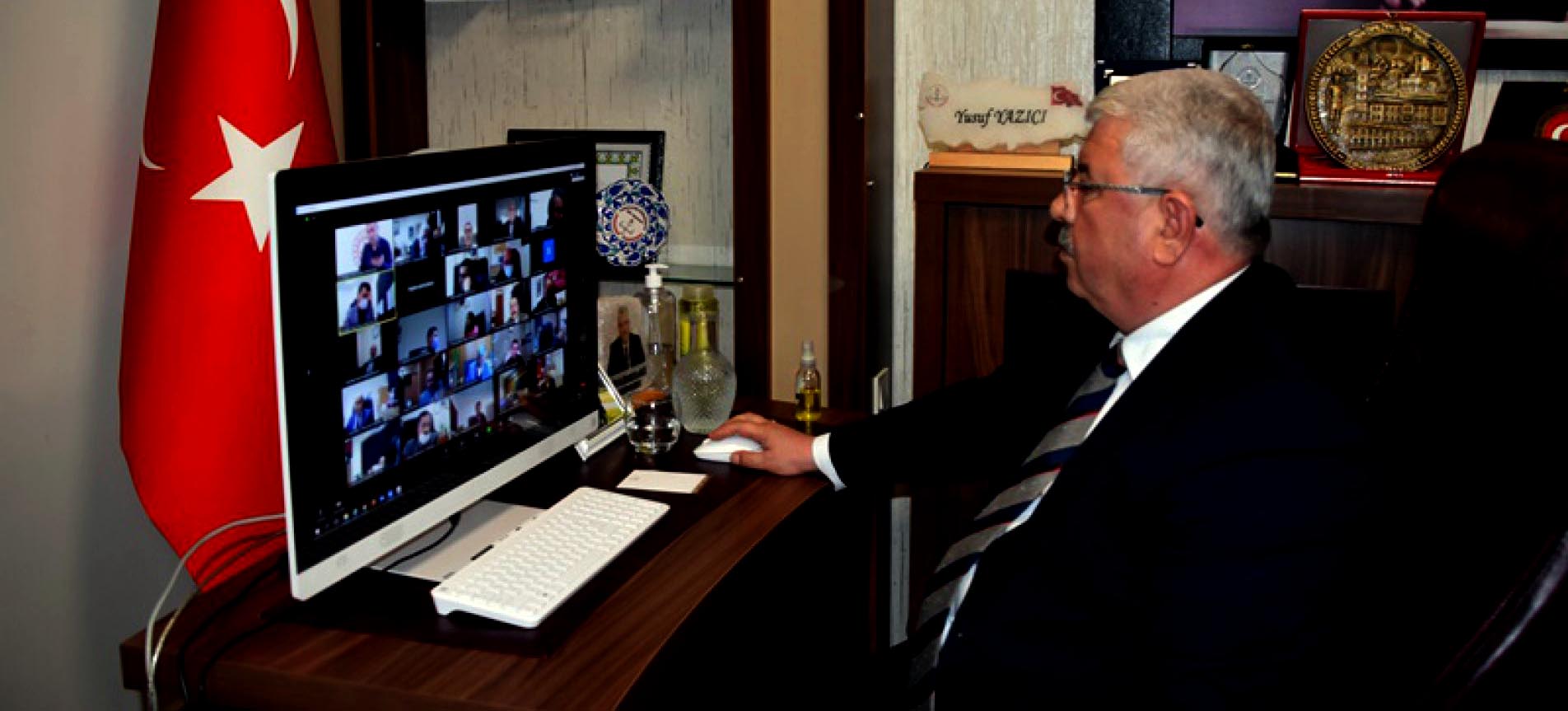 Yozgat İl Milli Eğitim Müdürü Yusuf Yazıcı başkanlığında video konferans