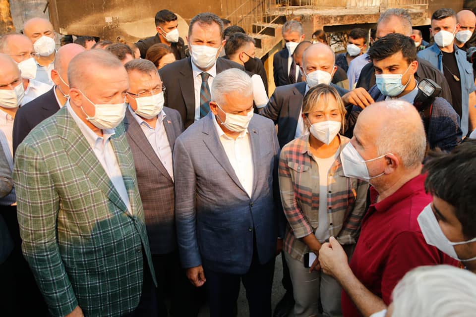 Cumhurbaşkanı Yardımcısı Hemşehrimiz Fuat Oktay, yangınların neden olduğu yaraların devletin