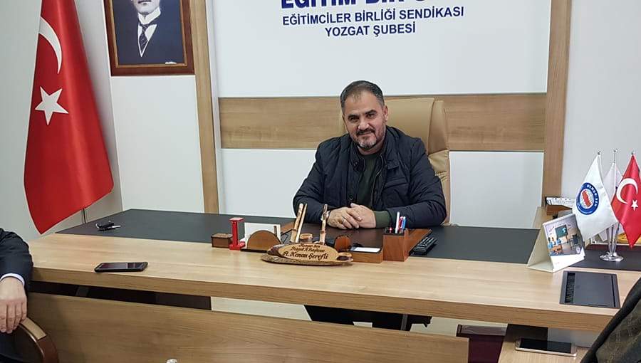 Eğitim Bir sen Yozgat Şube Başkanı Kernan Şerefli, geçtiğimiz Cumartesi