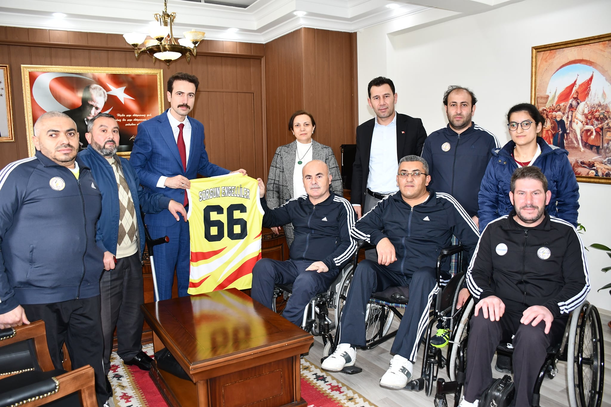 Saraykent Kaymakamı Ali Açıkgöz, Sorgun Engelliler Umut Derneği ve Spor