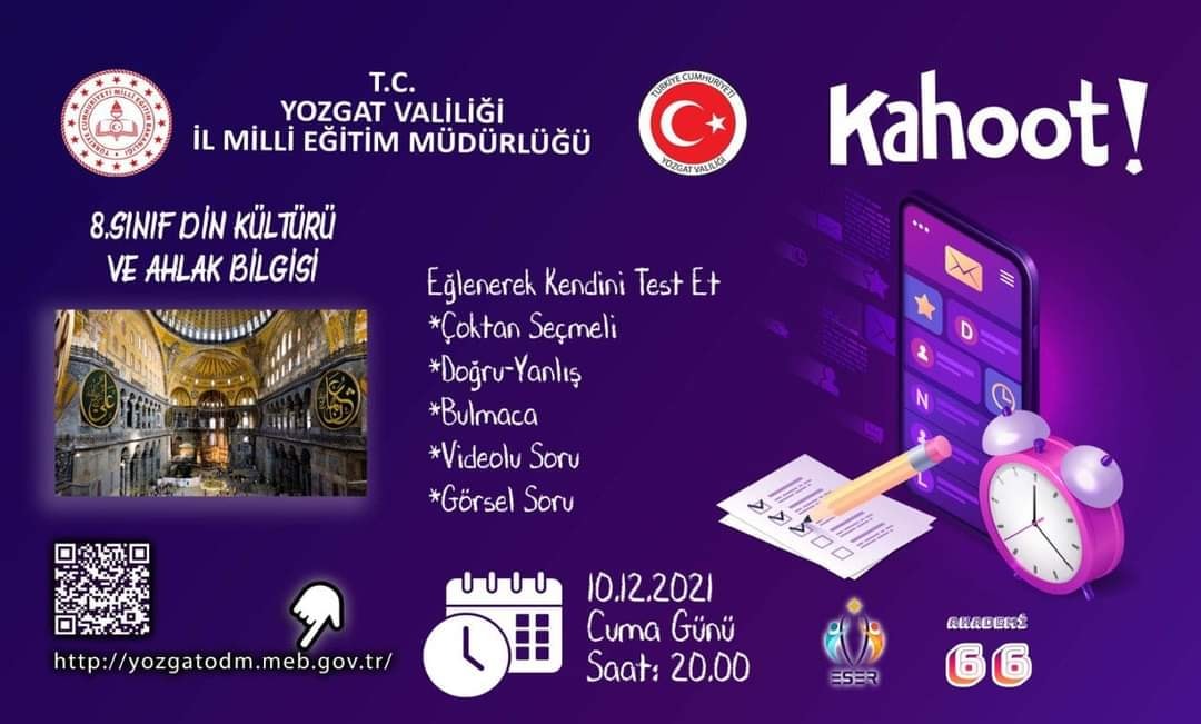Yozgat İl Milli Eğitim Müdürlüğü 8. sınıf öğrencileri için Din
