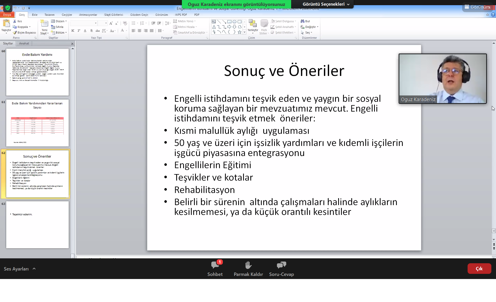 Prof. Dr. Oğuz Karadeniz, 81 İl Çalışma ve İş Kurumu