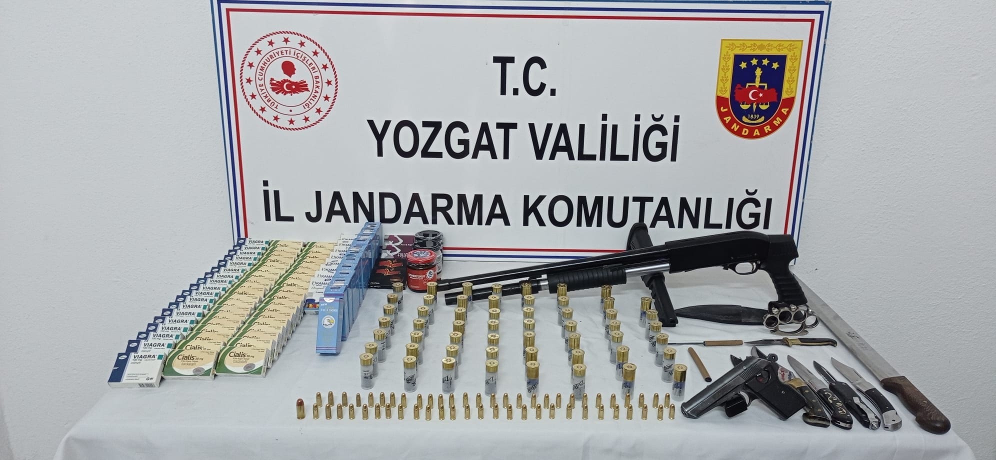 Yozgat İl Jandarma Komutanlığı tarafından Sorgun İlçesinde bir tekel büfesine