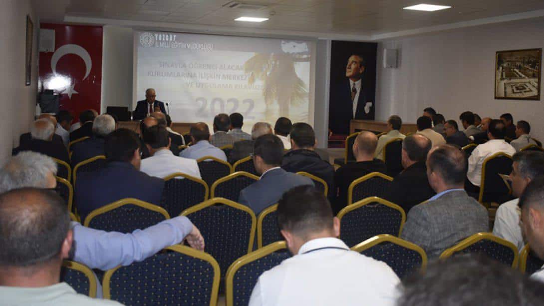 Yozgat İl Milli Eğitim Müdürü Yusuf Yazıcı başkanlığında, ilçe milli