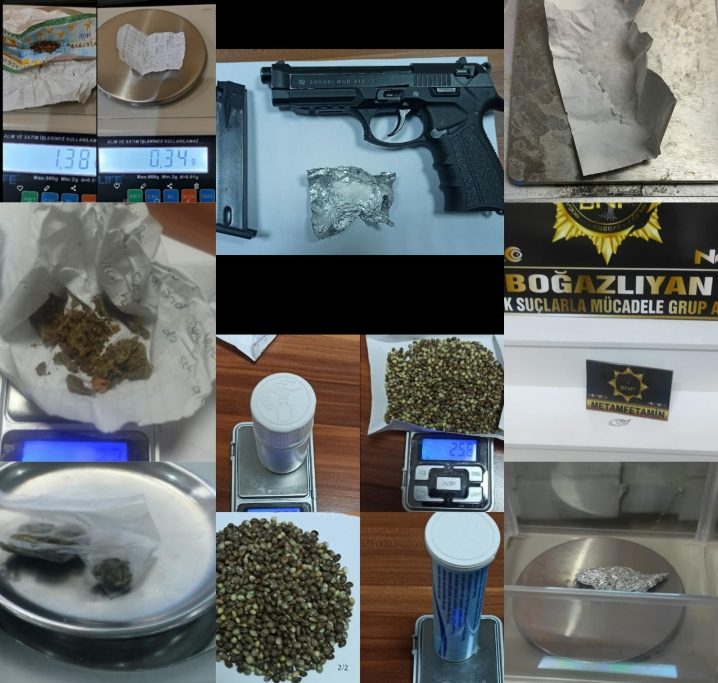 Yozgat İl Emniyet Müdürlüğü ekipleri Narkotik Suçlarla Mücadele kapsamında il