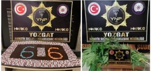 Yozgat İl Emniyet Müdürlüğü Narkotik Suçlarla Mücadele Şube Müdürlüğü ekipleri