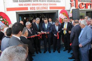 Türkiye Odalar ve Borsalar Birliği (TOBB) Başkanı Rifat Hisarcıklıoğlu,Yozgat Ticaret Borsası Başkanı Mehmet