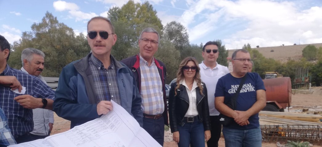 DSİ Kayseri Bölge Müdürü Okan Bal beraberinde teknik personeller ile
