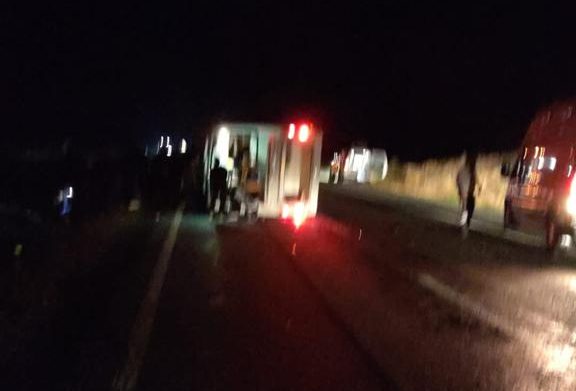 Yozgat’ın Akdağmadeni İlçesine bağlı Oluközü köyü yakınlarında yolcu otobüsünün devrilmesi