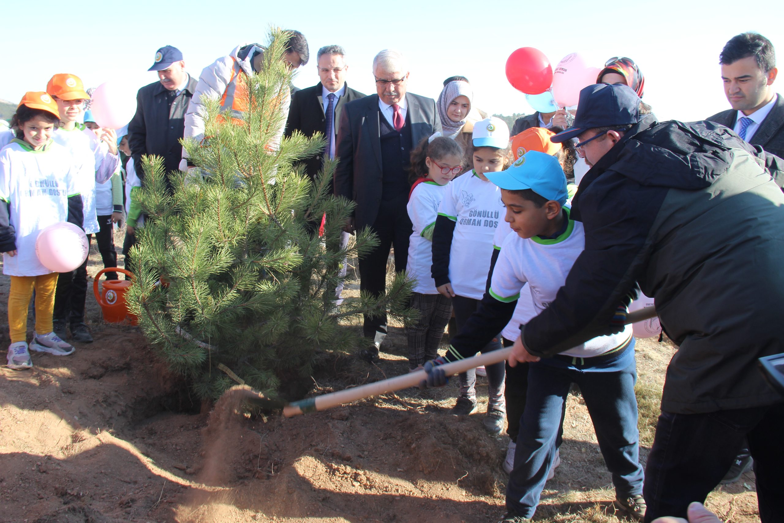 Yozgat’ta 11 Kasım Milli Ağaçlandırma günü dolayısıyla Yukarı Nohutlu Mevkiinde