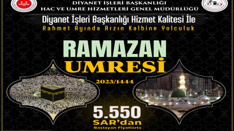 Hac ve Umre Hizmetleri Genel Müdürlüğü tarafından yapılan açıklamada, Ramazan